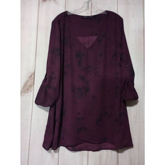 Apt 9 Shirt Ladies 2x Purple Semi Sheer Lightweight‎ - Picture 1 of 7